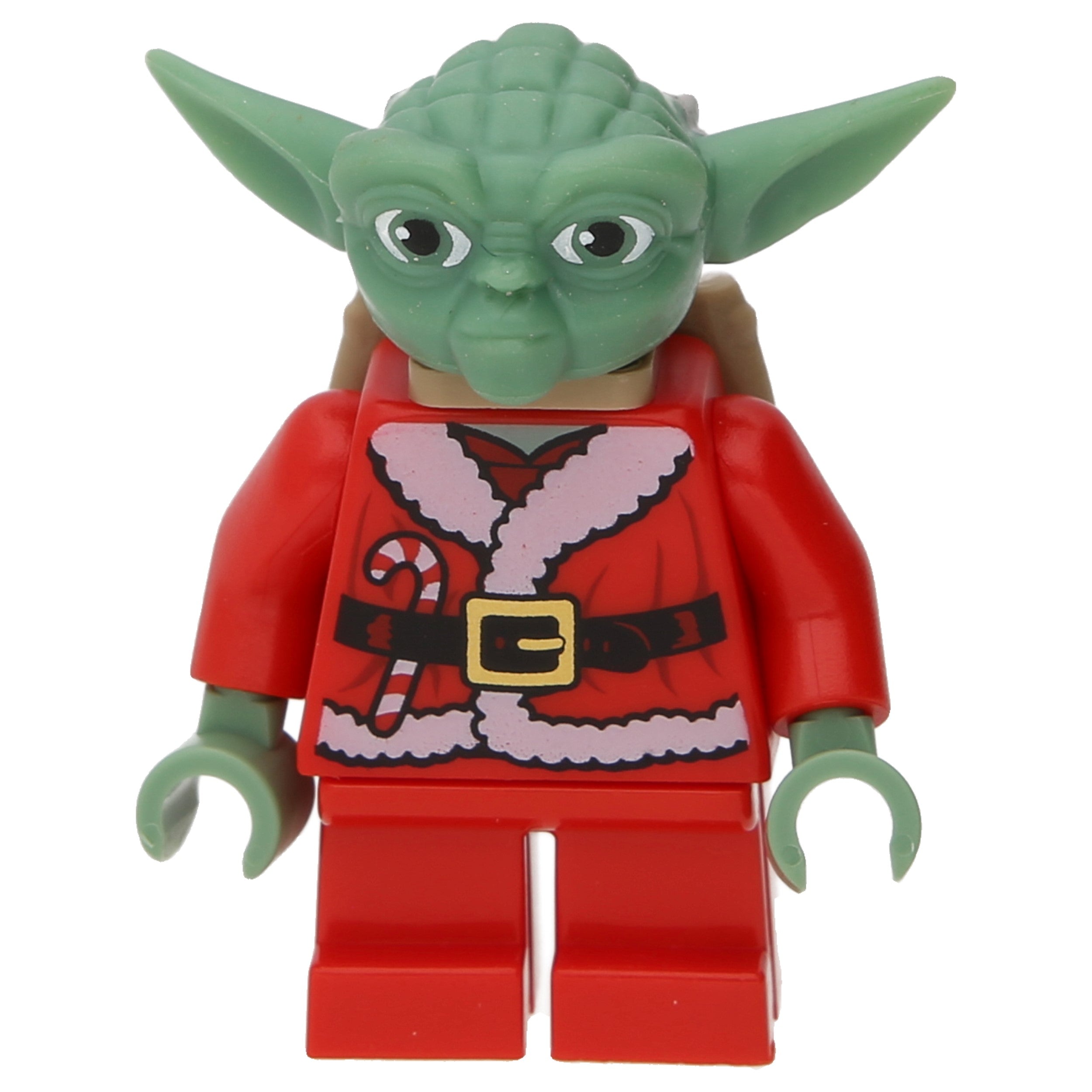 LEGO Star Wars Minifigures Yoda in Christmas outfit with a gift pack