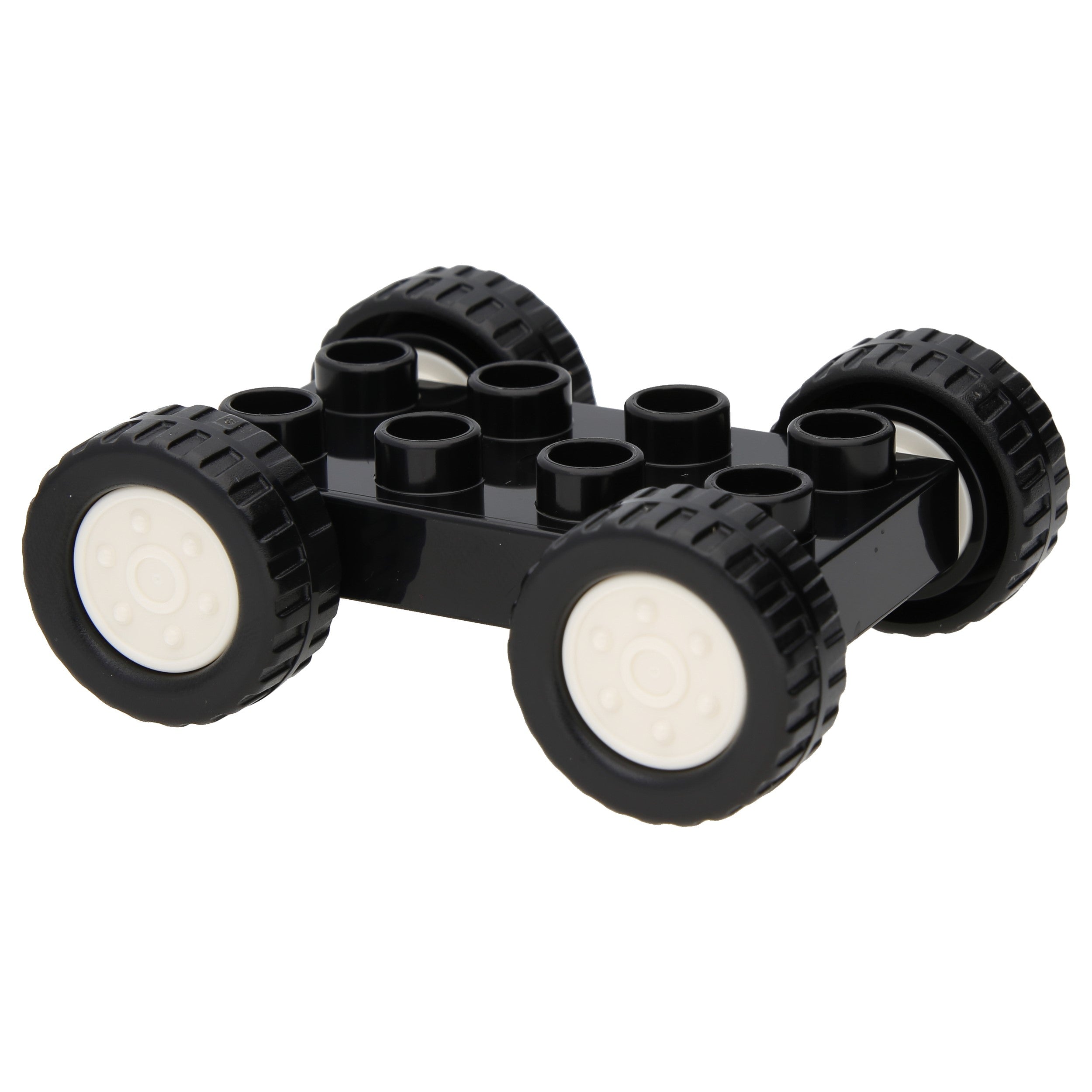 LEGO DUPLO Transport means vehicle base x with white rims (black)