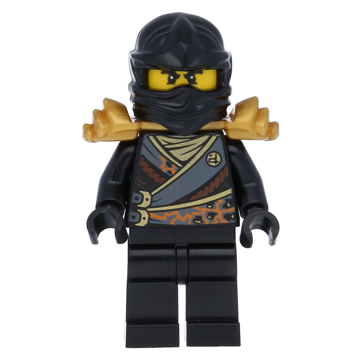 LEGO Ninjago Minifigure - Cole (Gold Shoulder Armor) Rebooted