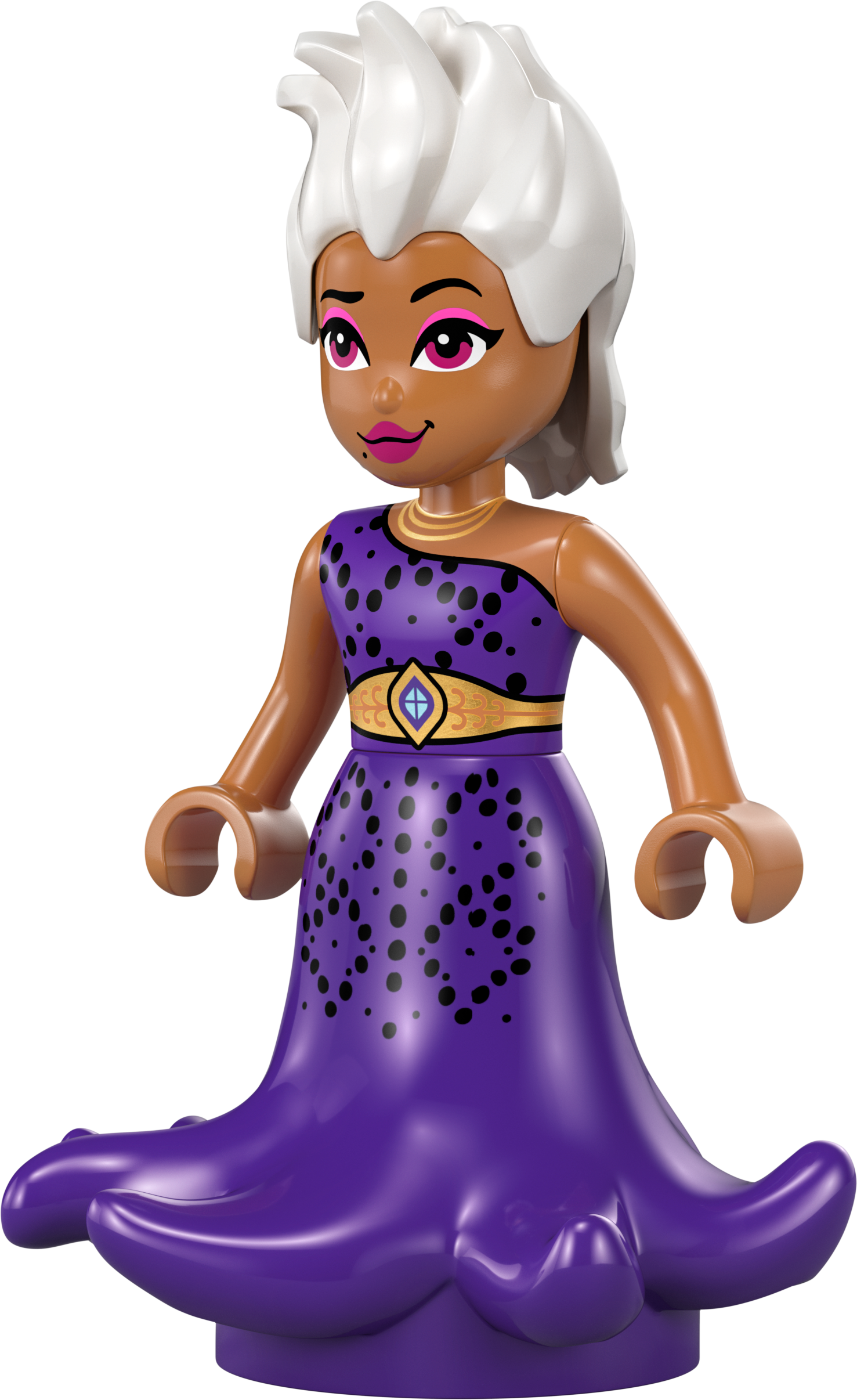 LEGO Minifigur Ursula (Medium Nougat) - Mini Doll, Dark Purple Dress (dp195)
