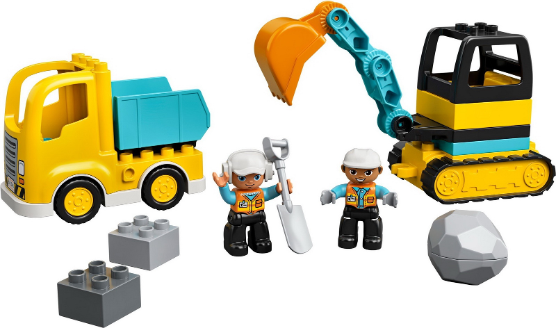 LEGO® excavators and trucks