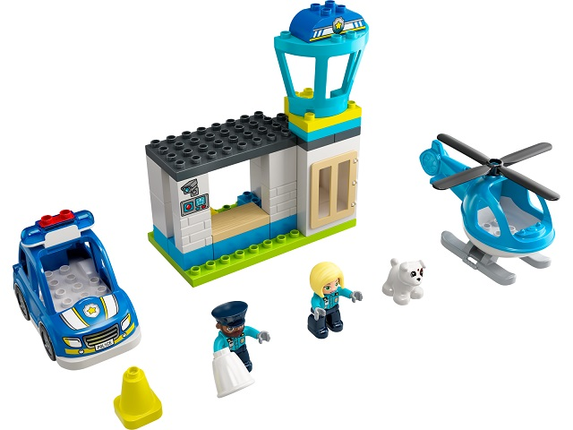 LEGO® police station with helicopter