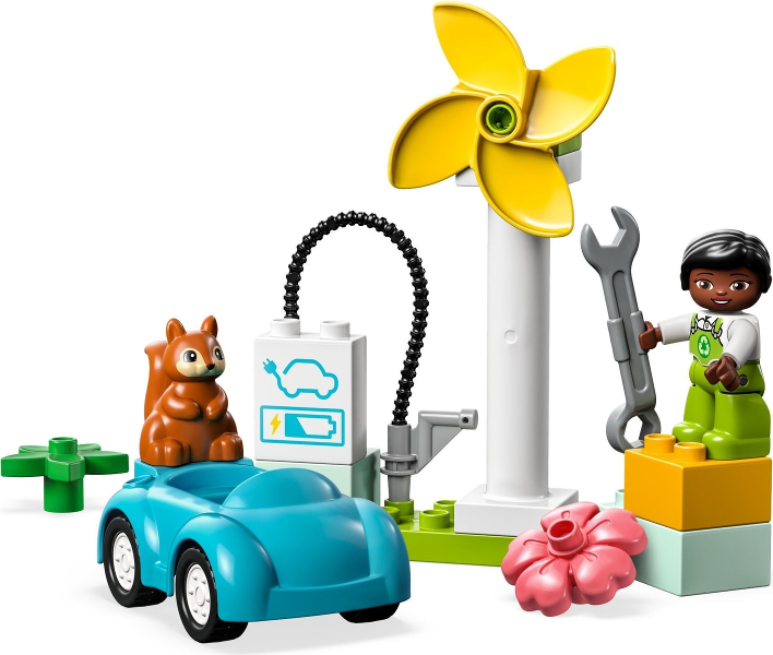 LEGO® wind turbine and electric car