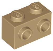 LEGO stones (modified) - 1 x 2 with side knobs