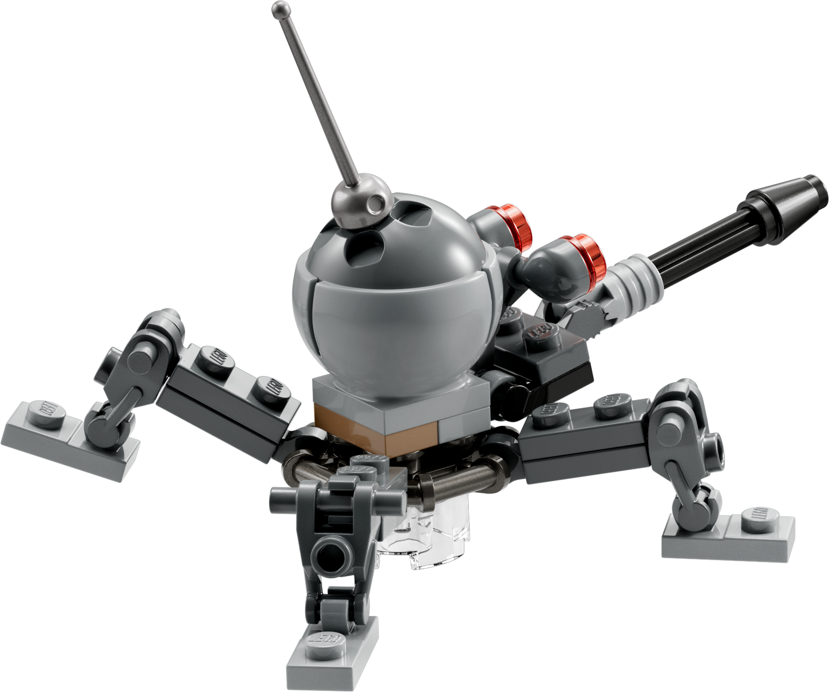 LEGO Minifigur Dwarf Spider Droid - Dark Bluish Gray Dome, Black Cone (sw1234)