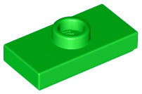 LEGO Plates (modified) - 1 x 2 with 1 stud and lower stud holder