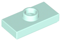 LEGO Plates (modified) - 1 x 2 with 1 stud and lower stud holder