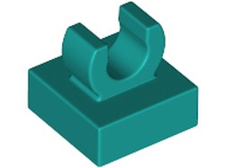LEGO Tile (modified) - 1 x 1 with open O-clip