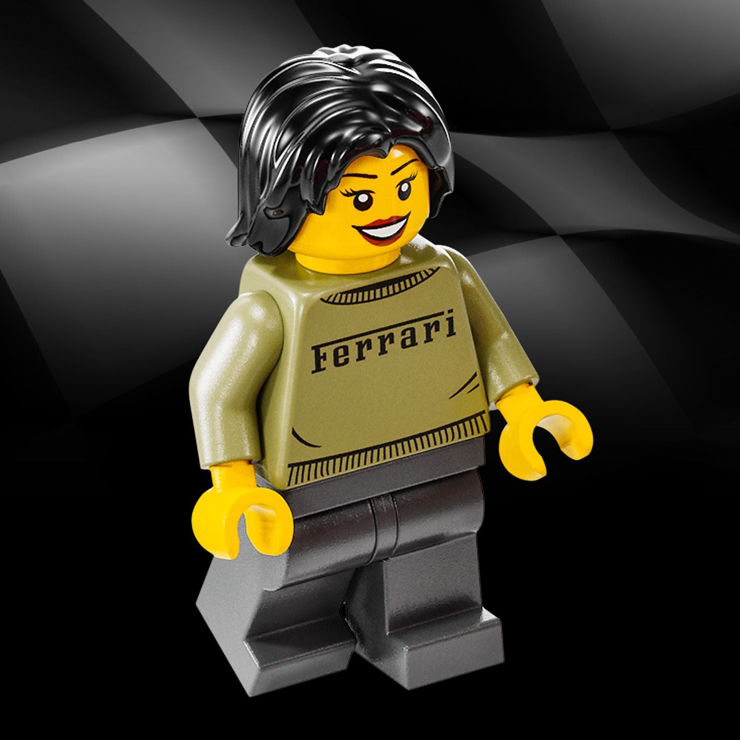 LEGO Minifigur City: Ferrari-Fahrerin – Speed Champions (sc121) – neu