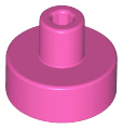 LEGO Tiles (modified) - 1 x 1 round with rod and pin holder