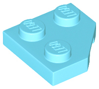 LEGO Plates (modified) - wedge plate 2 x 2 (cut corner)