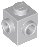 LEGO Bricks (modified) - 1 x 1 with 2 adjacent studs