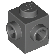 LEGO stones (modified) - 1 x 1 with 2 sideways adjacent knobs