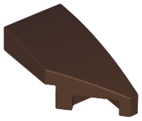 LEGO roof stones (modified) - wing 1 x 2 with a knobs (right, curved)