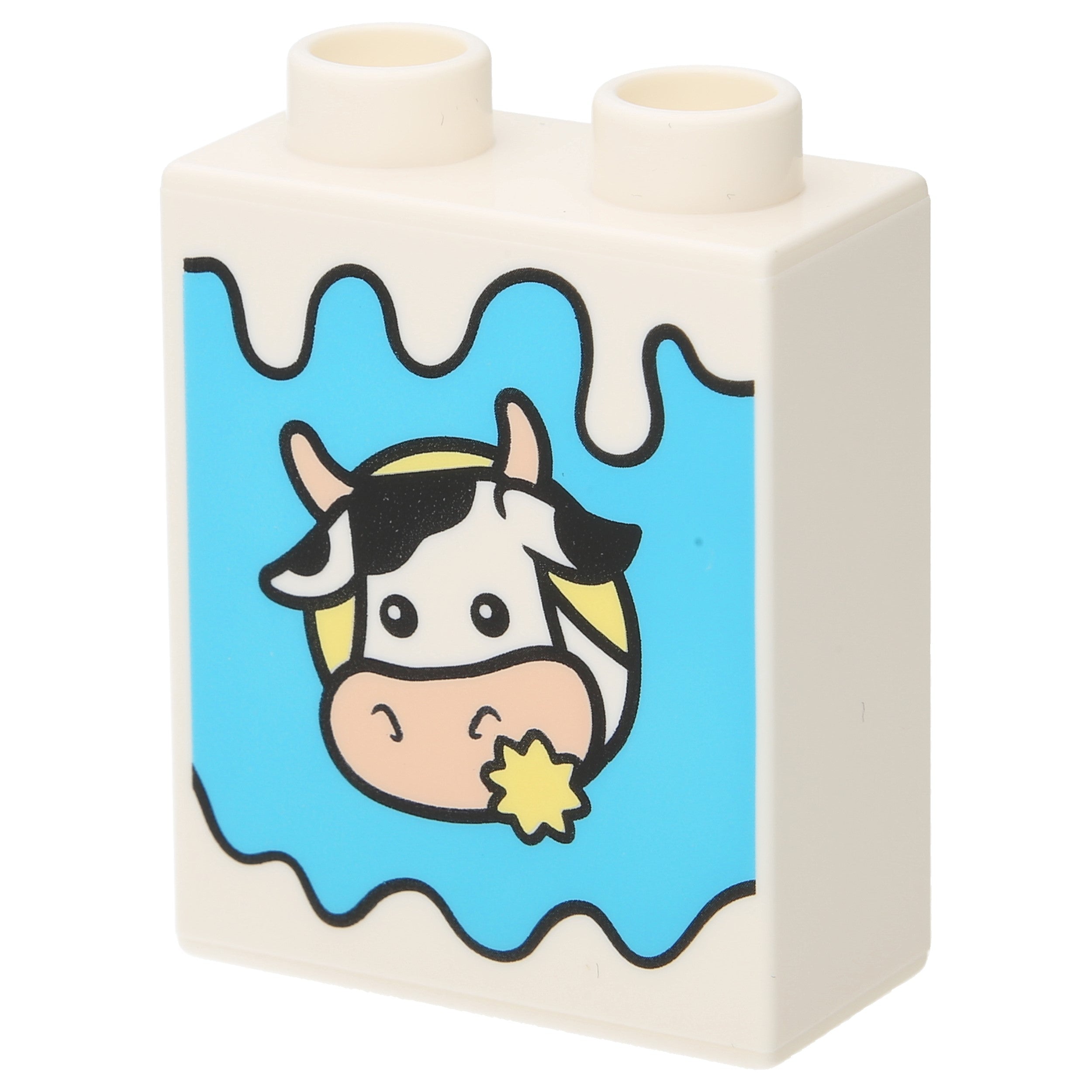 LEGO DUPLO Haus & Hof - Stone 1 x 2 x 2 with cow print (milk box)