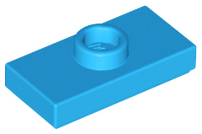 LEGO Plates (modified) - 1 x 2 with 1 stud and lower stud holder