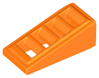 LEGO roof stones (modified) - sloping 18 degrees, 2 x 1 x 2/3 with grating