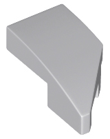 LEGO Slopes (modified) - Wing 1 x 2 with knob cutout (left, curved)