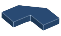LEGO Tiles (modified) - Modified Facet 2 x 2 (with cutout)