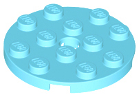 LEGO Plates (modified) - 4 x 4 with hole (round)