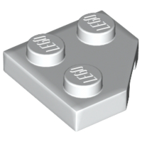 LEGO Plates (modified) - wedge plate 2 x 2 (cut corner)