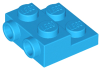 LEGO Plates (modified) - 2 x 2 x 2/3 with 2 side studs