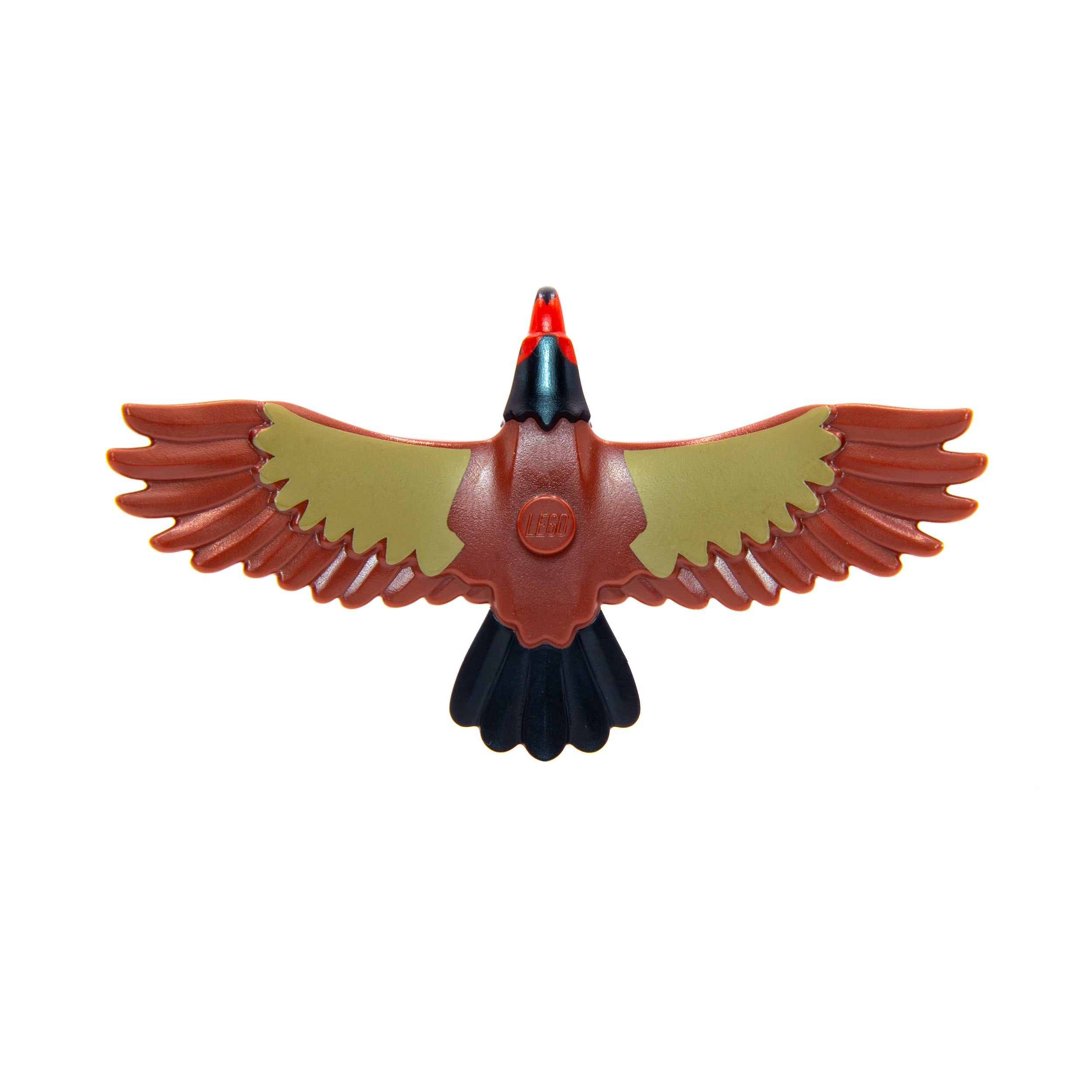 LEGO Vögel - Adler mit rotem/ schwarzem Kopf und schwarzem Schwanzgefieder