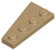 LEGO Platten (modifiziert) - Flügel 2 x 4 (rechts)