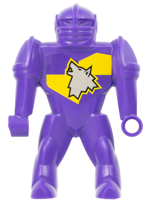 LEGO Minifigur Knights Kingdom II - Nestlé Promotional Figure Danju with Wolf Pattern (Sticker)