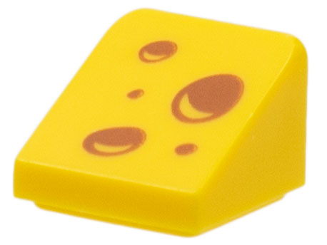 LEGO roof stones (printed) - 1 x 1 x 2/3 as a Swiss cheese (30 °)