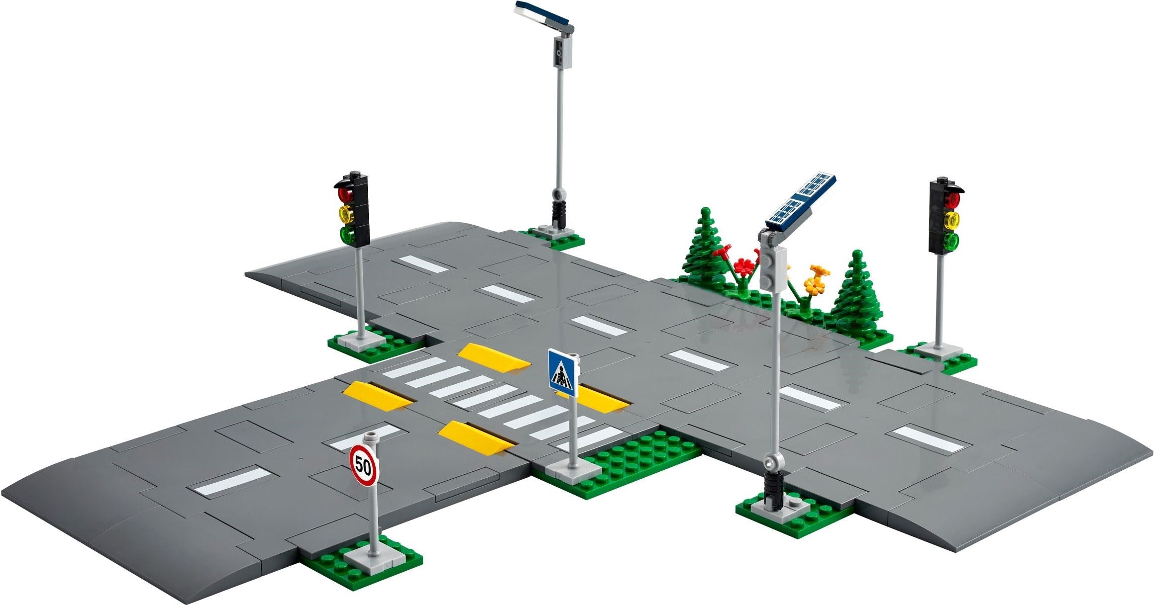 LEGO® Straßenkreuzung mit Ampeln