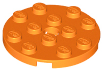 LEGO Plates (modified) - 4 x 4 with hole (round)