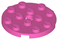 LEGO Plates (modified) - 4 x 4 with hole (round)