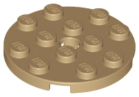 LEGO Plates (modified) - 4 x 4 with hole (round)
