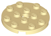 LEGO Plates (modified) - 4 x 4 with hole (round)