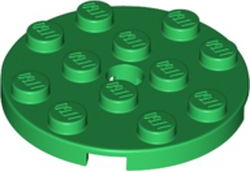 LEGO Plates (modified) - 4 x 4 with hole (round)