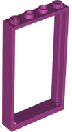 LEGO Bricks (modified) - Door frame 1 x 4 x 6 with 2 holes in the bottom and top