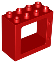 LEGO Duplo Haus & Hof - Tür/ Fensterrahmen 2 x 4 x 3 mit flacher Front