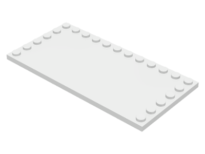 LEGO Tiles (modified) - 6 x 12 with studs on the edges