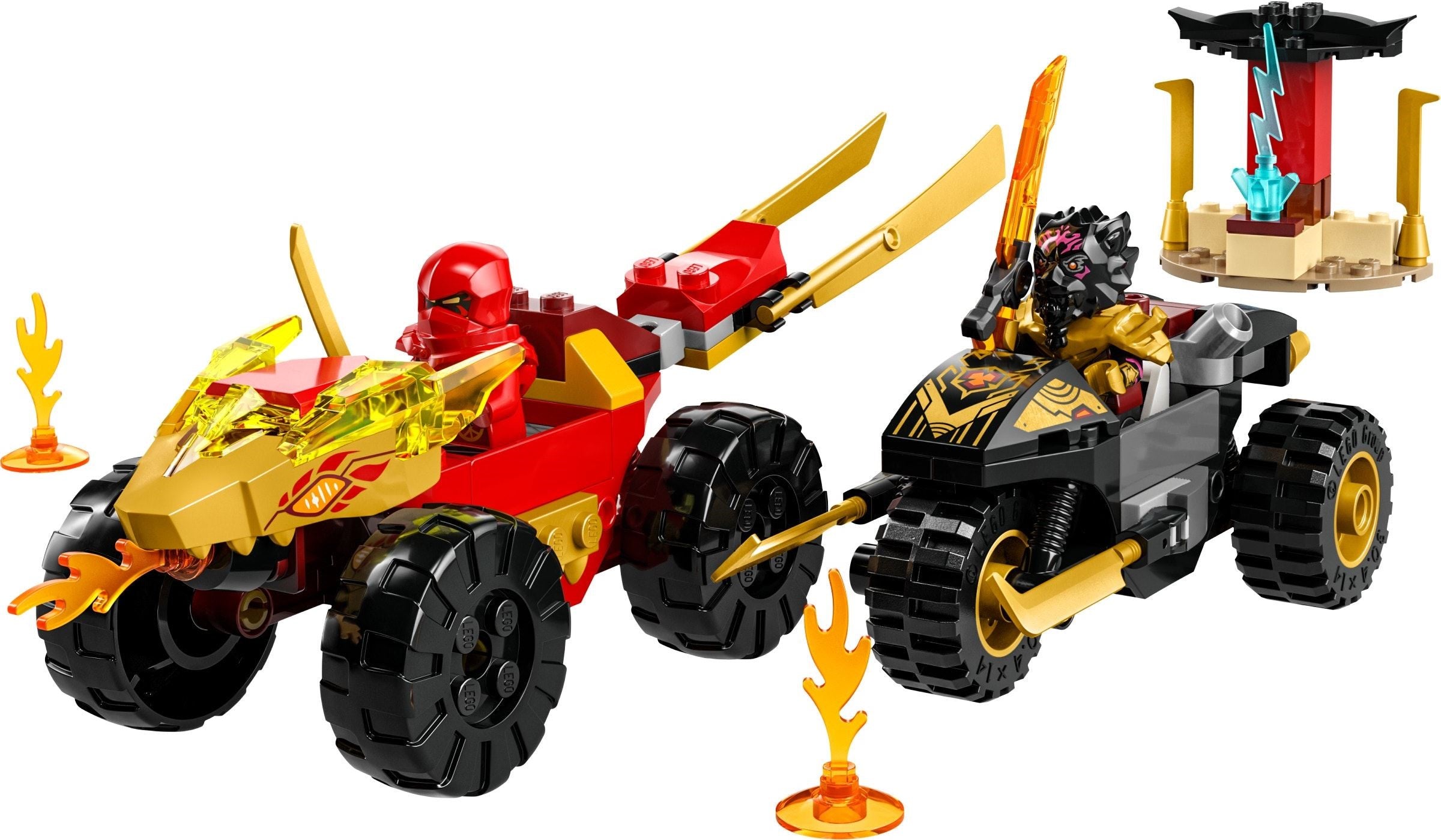 LEGO® Verfolgungsjagd mit Kais Flitzer und Ras' Motorrad