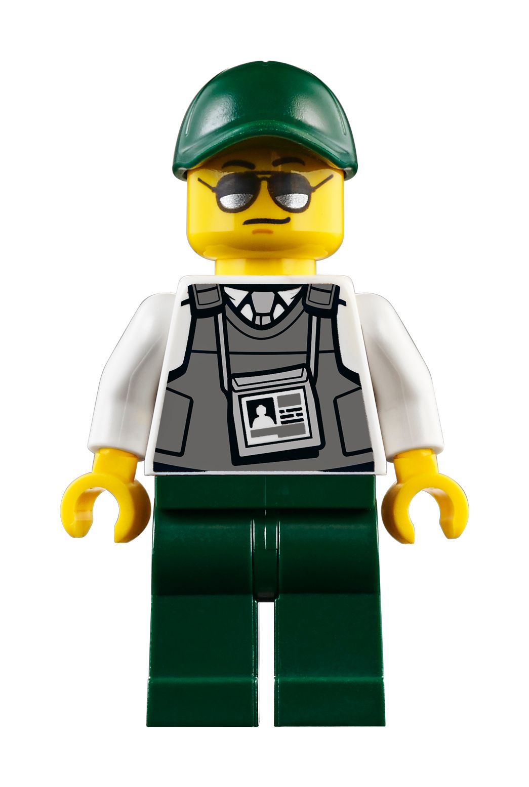 LEGO Minifigur Security Officer - Dark Green Legs, Dark Green Cap with (trn243)