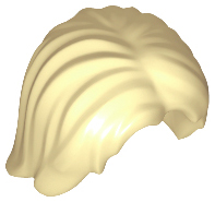 LEGO minifigures hair - medium length tousled with middle parting
