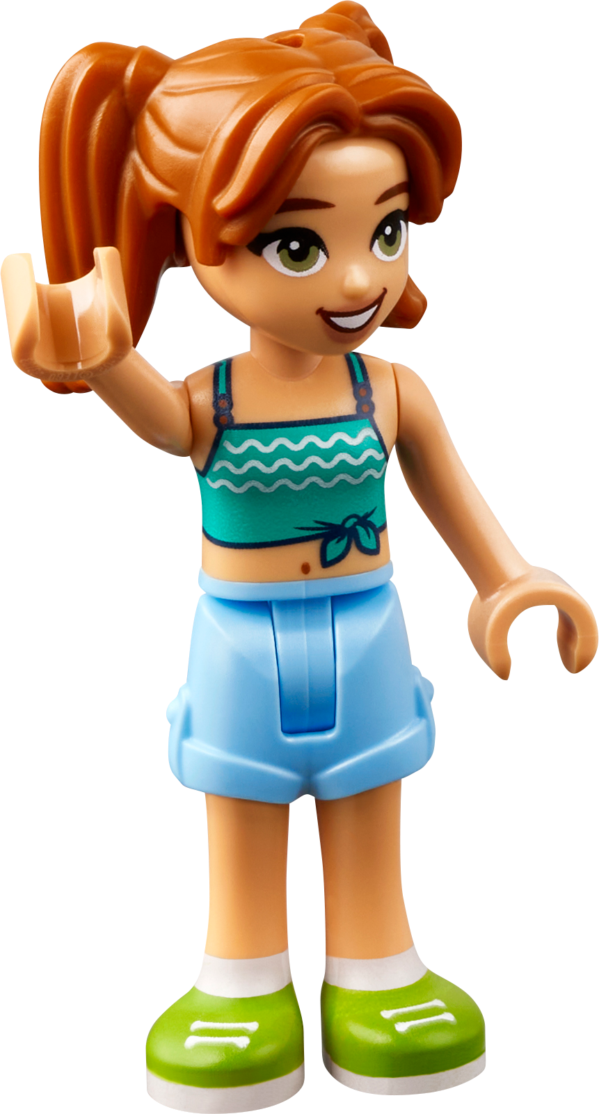 LEGO Minifigur Friends Candi - Dark Turquoise Swimsuit, Orange Life (frnd0743)
