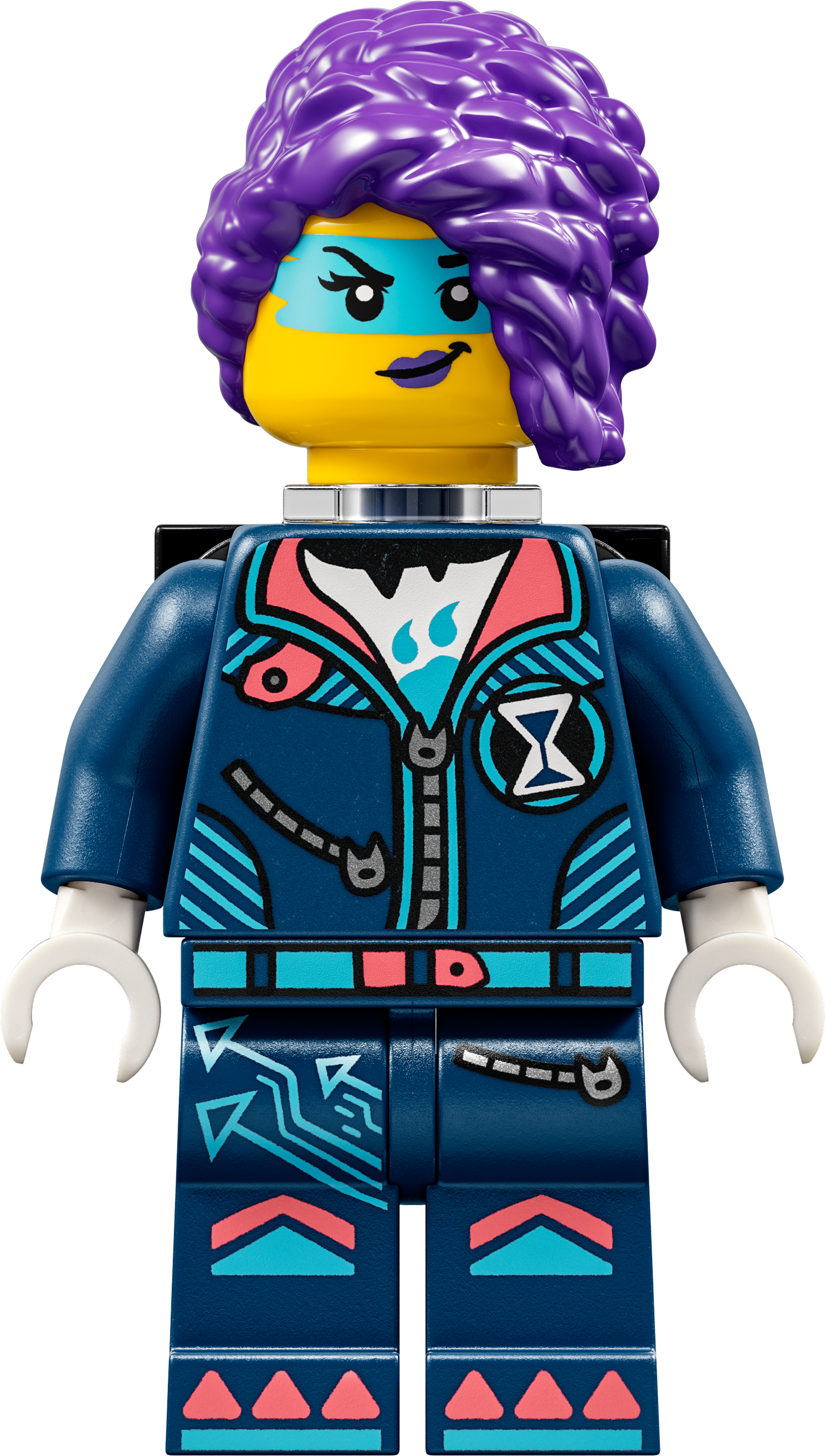 LEGO Minifigur Zoey - Neck Bracket and Plate 1 x 2 with Clip (drm052) – neu