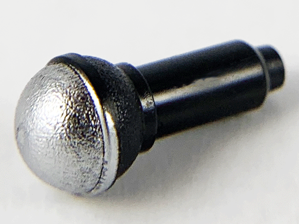 LEGO Minifigure Accessories (Instruments) - Microphone with metallic silver top