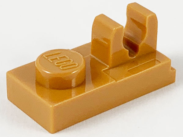 Lego plates (modified) - 1 x 2 with clip above