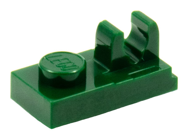 Lego plates (modified) - 1 x 2 with clip above