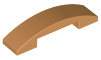 LEGO Slopes (modified) - Slanted curved 4 x 1 x 2/3 double