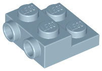LEGO Plates (modified) - 2 x 2 x 2/3 with 2 side studs