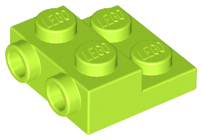 LEGO Plates (modified) - 2 x 2 x 2/3 with 2 side studs